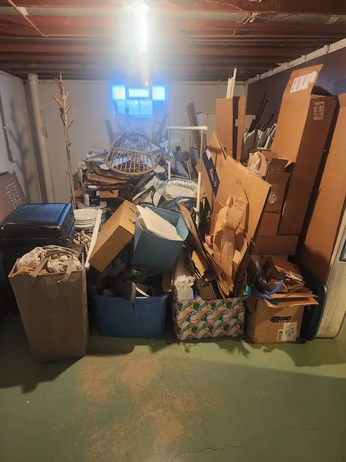 Roll-off dumpster container at job site for 15 Yard Dumpster Rental in East Goshen